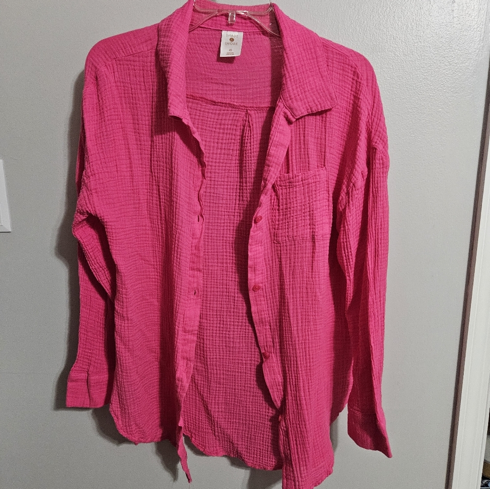 Pink beach cover up